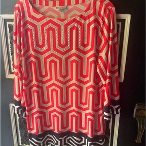 JM Collection Tunic w/Rhinestones. XL